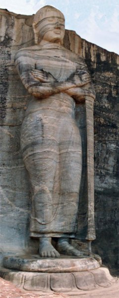 Standing Buddha Sri Lanka. Photo © Hazel Waghorn