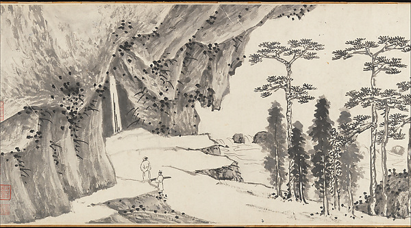 明 沈周 ， 文徵明 合璧山水圖 卷 Joint Landscape Shen Zhou (1427–1509) & Wen Zhengming (1470–1559) Ming dynasty ca. 1509 and 1546 China